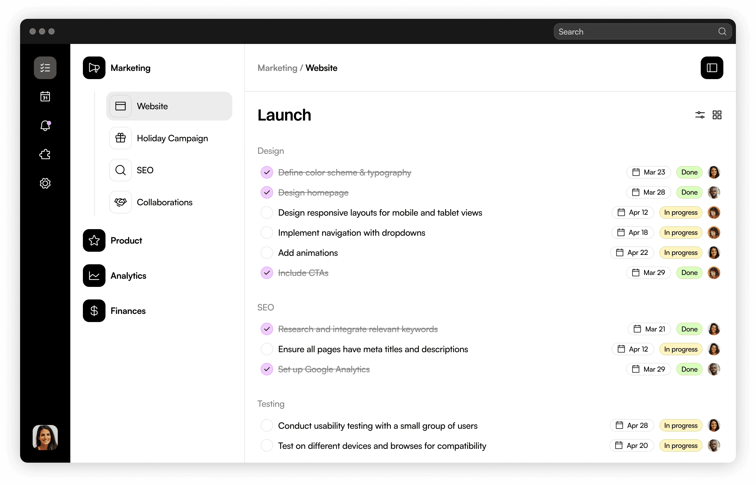 Company Dashboards